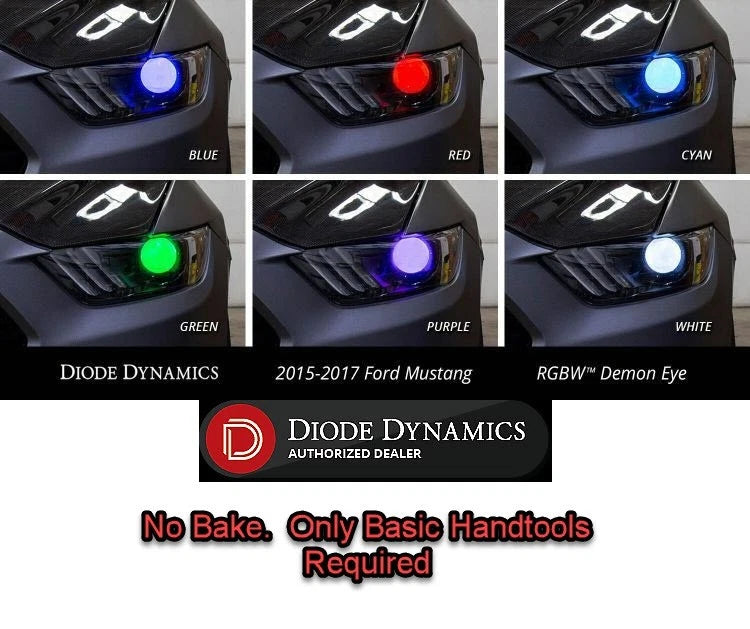 LED Demon Eye Inserts Replacement for Ford Mustang (2015–2017) Multi Color