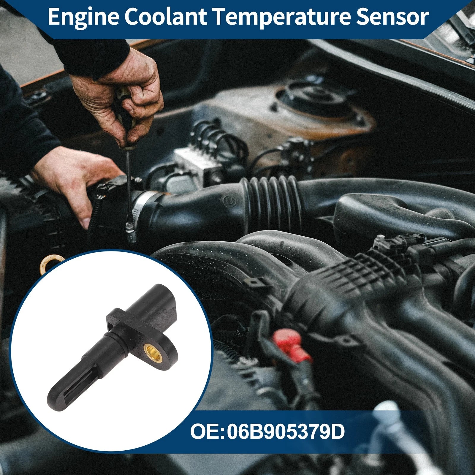 Engine Coolant Temperature Sensor for Audi VW (2000–2023) 06B905379D