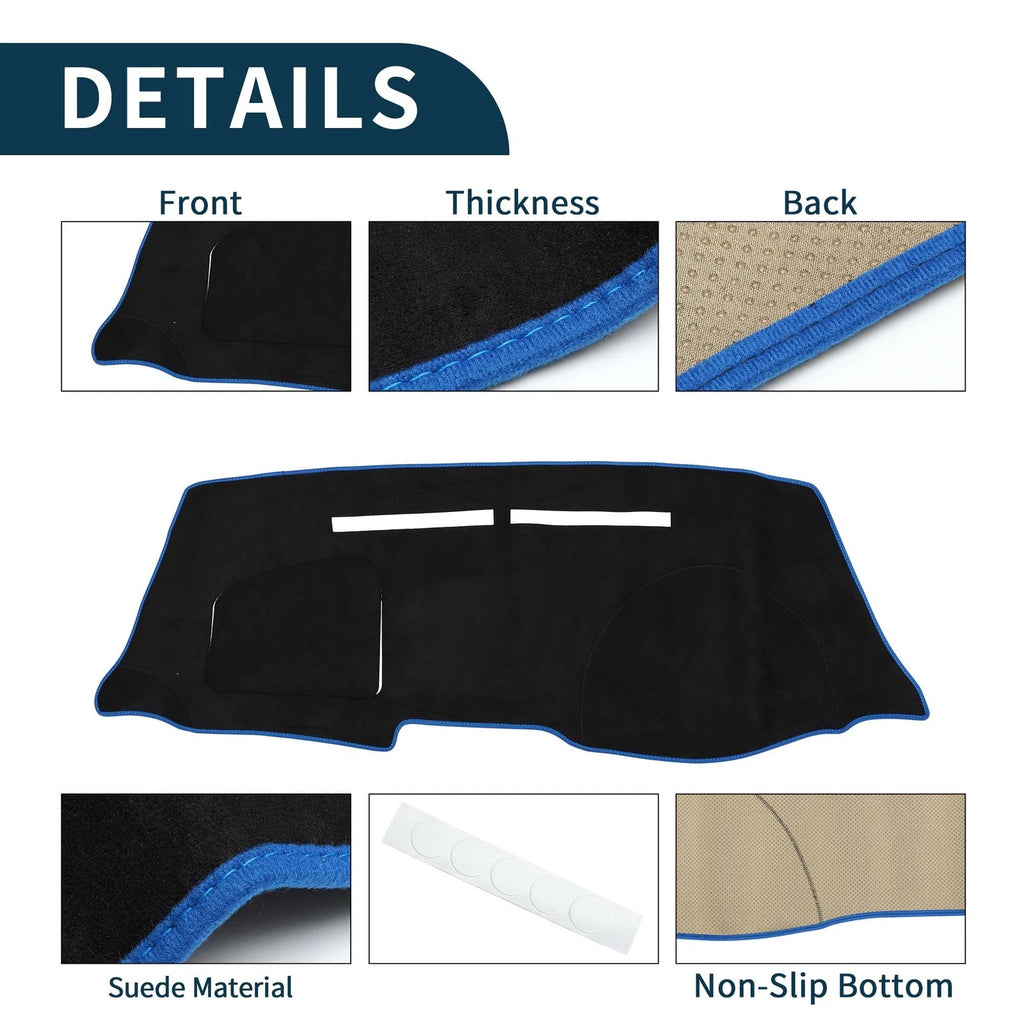 Dashboard Cover Mat for Nissan Note E12/HE12/NE12 (2012–2020) Black Blue