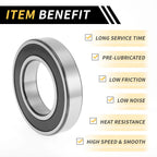 Deep Groove Ball Bearing 6214VV for Scooter Skateboard (70x125x24mm)