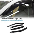 Set of 4 Window Deflectors for Hyundai Sonata (2020) - Black Vent Visors