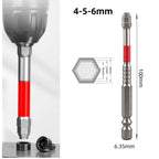 Screwdriver Bits Set of 2 Hex Shank 65mm 100mm for Manual Drills