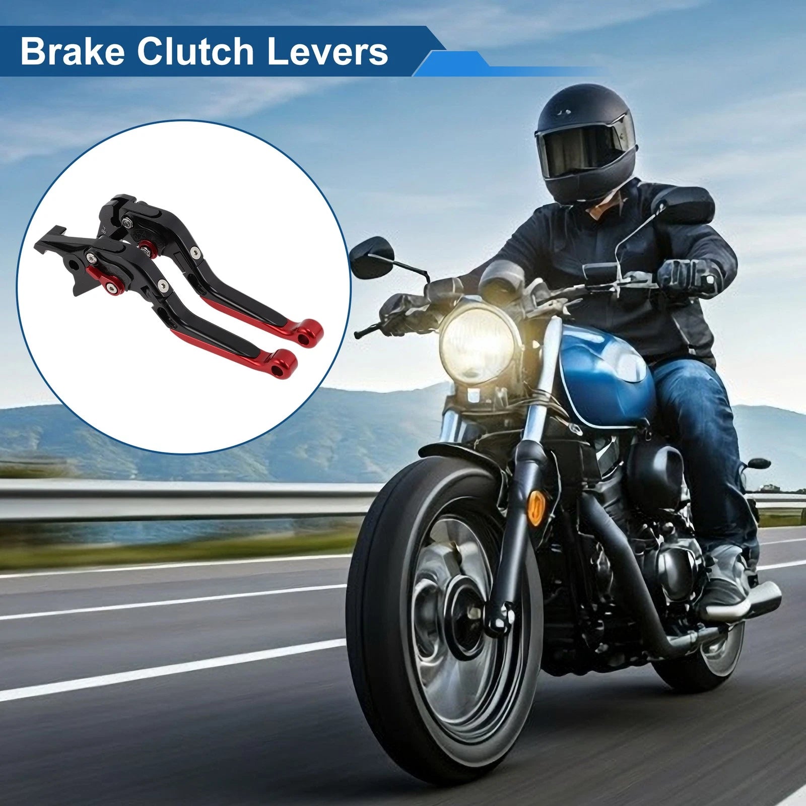 Adjustable Brake Clutch Levers for Honda CBR650R (2014–2022) Black Red