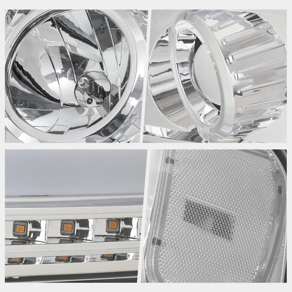 LED DRL Sequential Turn Signal Projector Headlights for F150 (2004–2008)