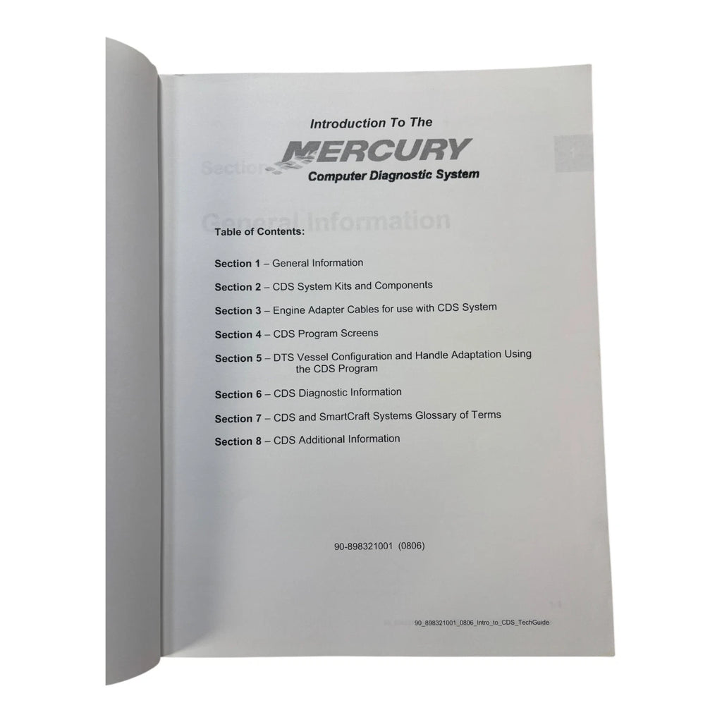 Mercury University Technician Guide for Mercury (2006–2007) 90-898321001