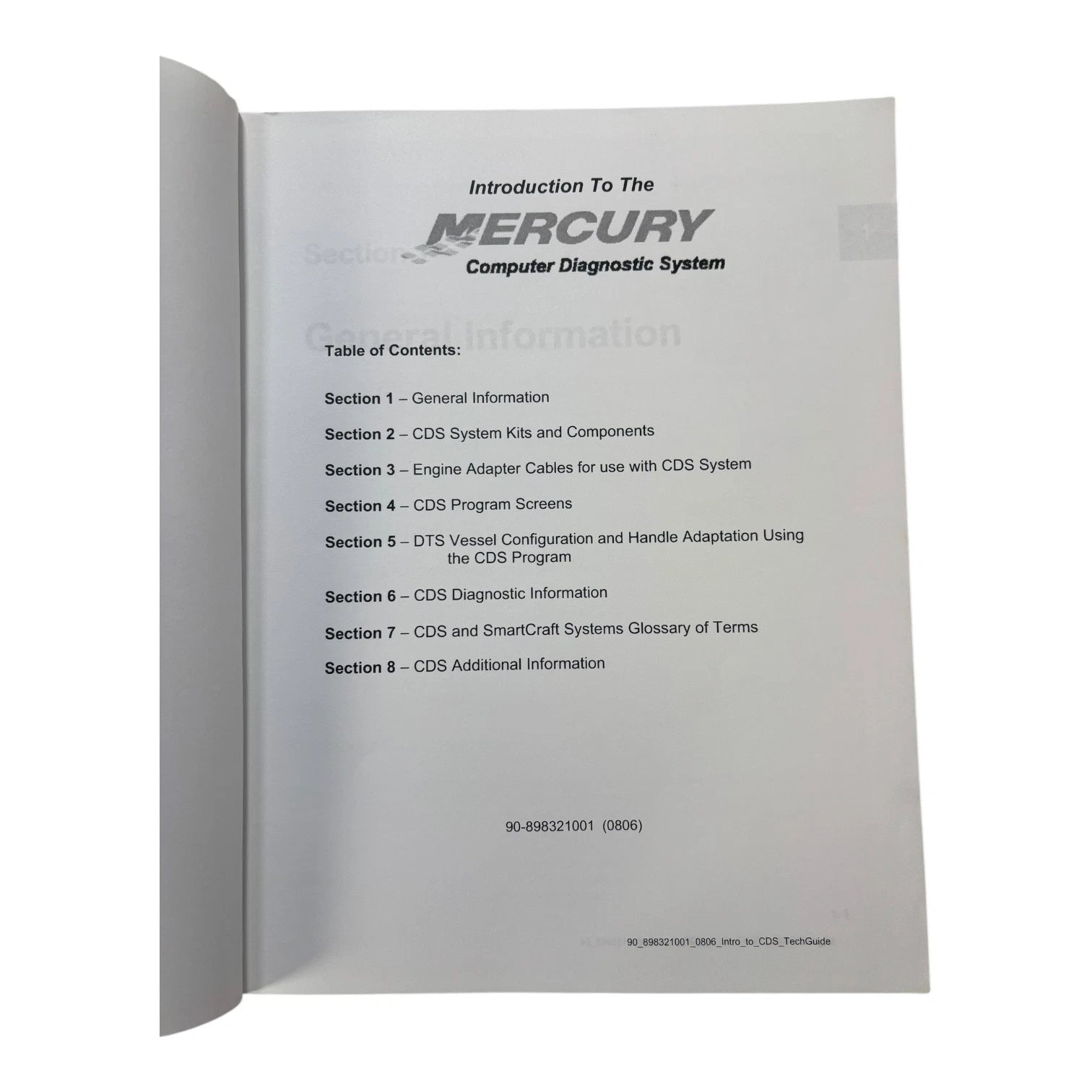 Mercury University Technician Guide for Mercury (2006–2007) 90-898321001