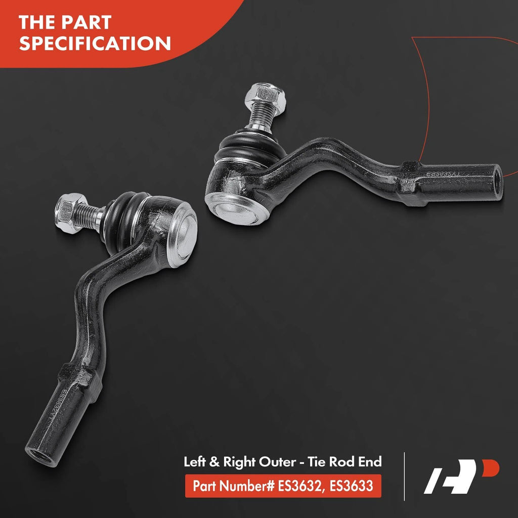 2X Outer Tie Rod End for Mercedes-Benz E-Class (1996-2009)