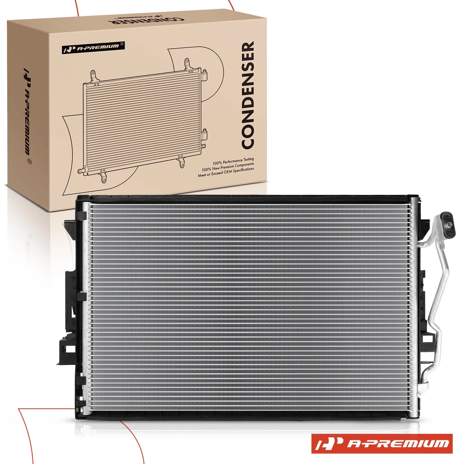 A/C condenser with receiver drier & bracket for Mercedes-Benz C216 (2007–2014)