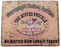 Metal Sign for Man Cave Shop Busted Knuckle Garage (12 x 15)