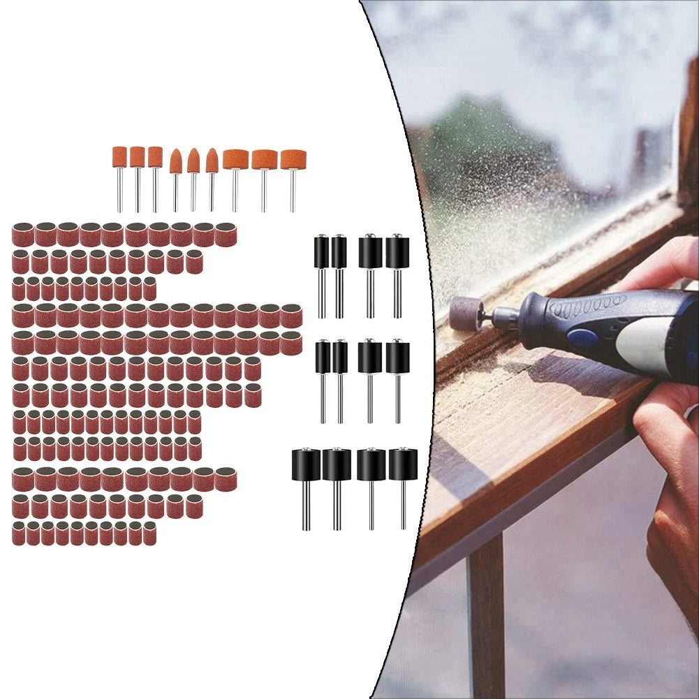 Set of 159 Aluminum Oxide Sanding Drums for Wood Finishing