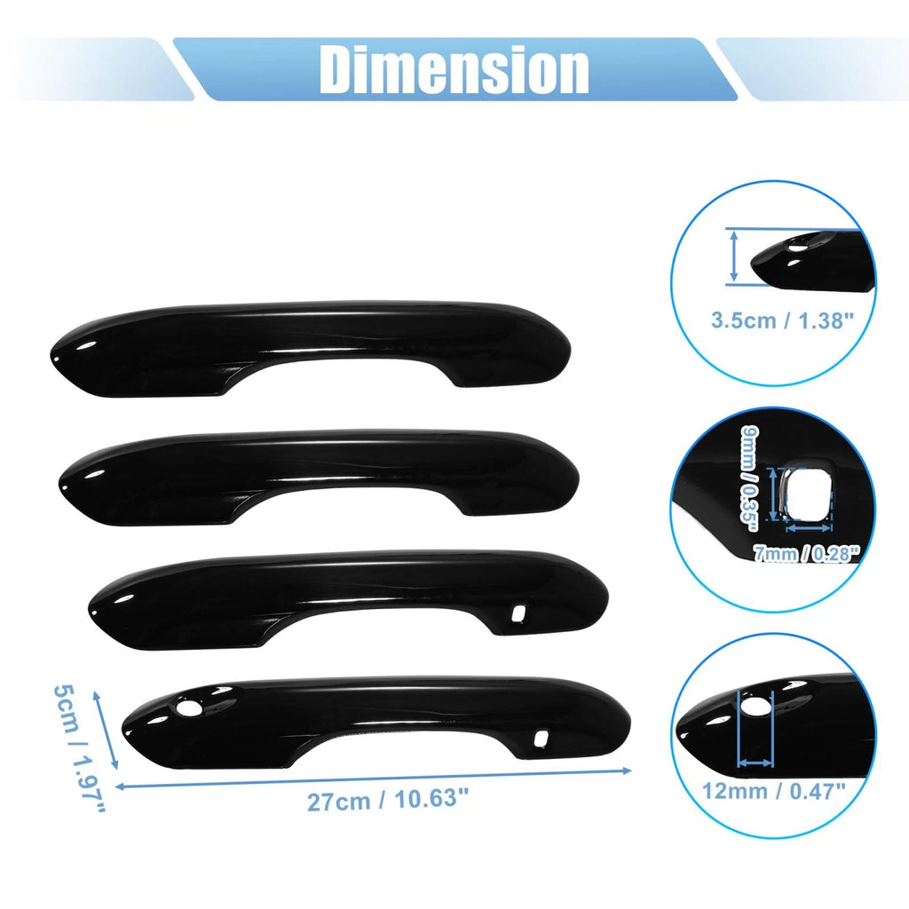 Set of 4 Side Door Handle Cover Trim for Ford Explorer (2020–2022) Black