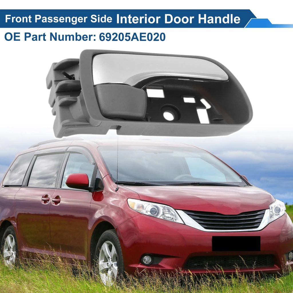 Front Driver Side Interior Door Handle for Toyota Sienna (2004–2010) Silver Tone