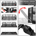 2" Receiver Hitch Mount Cargo Carrier Basket for Universal Fit