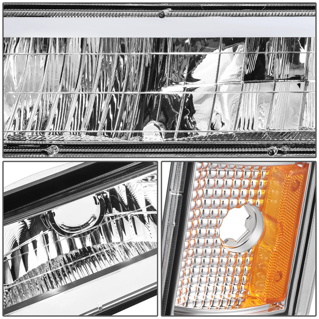 C-LED Headlight + Signal + Amber Corner Lamp for GMC C/K 1500-3500 (1994–2000)