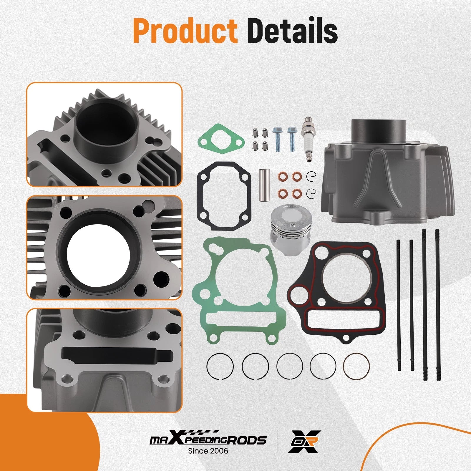 Piston Gasket Stud Top End Set for Polaris Outlaw 90 (2007–2016)