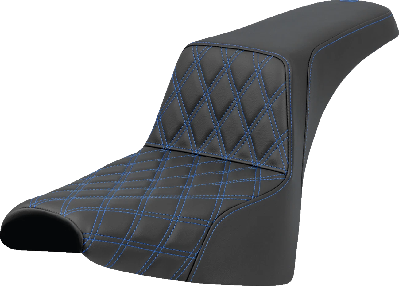 SADDLEMEN Step-Up Seat for Harley FXST/FXBB (2018–2025) - Blue Stitch