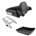 Matte Chopped Trunk Pad Mount Rack for Harley Touring Street Glide (2014–2026)