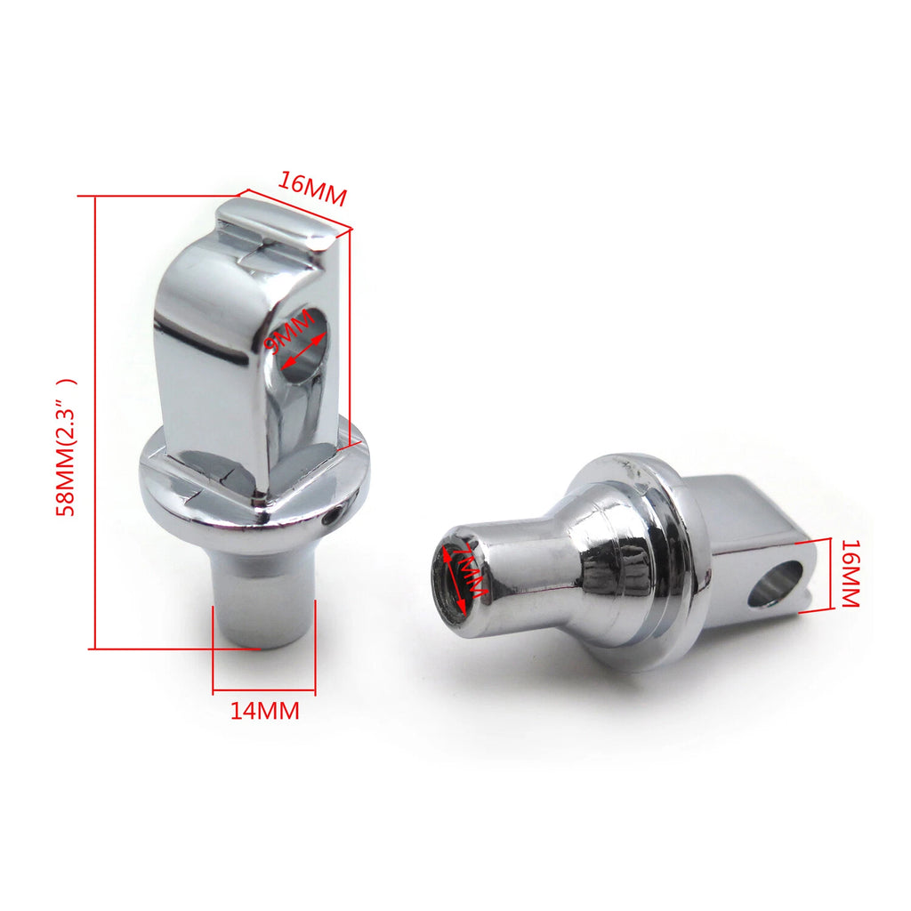 Chrome Foot Pegs Connection Adapter for Victory Hammer Vegas (2004–2017)