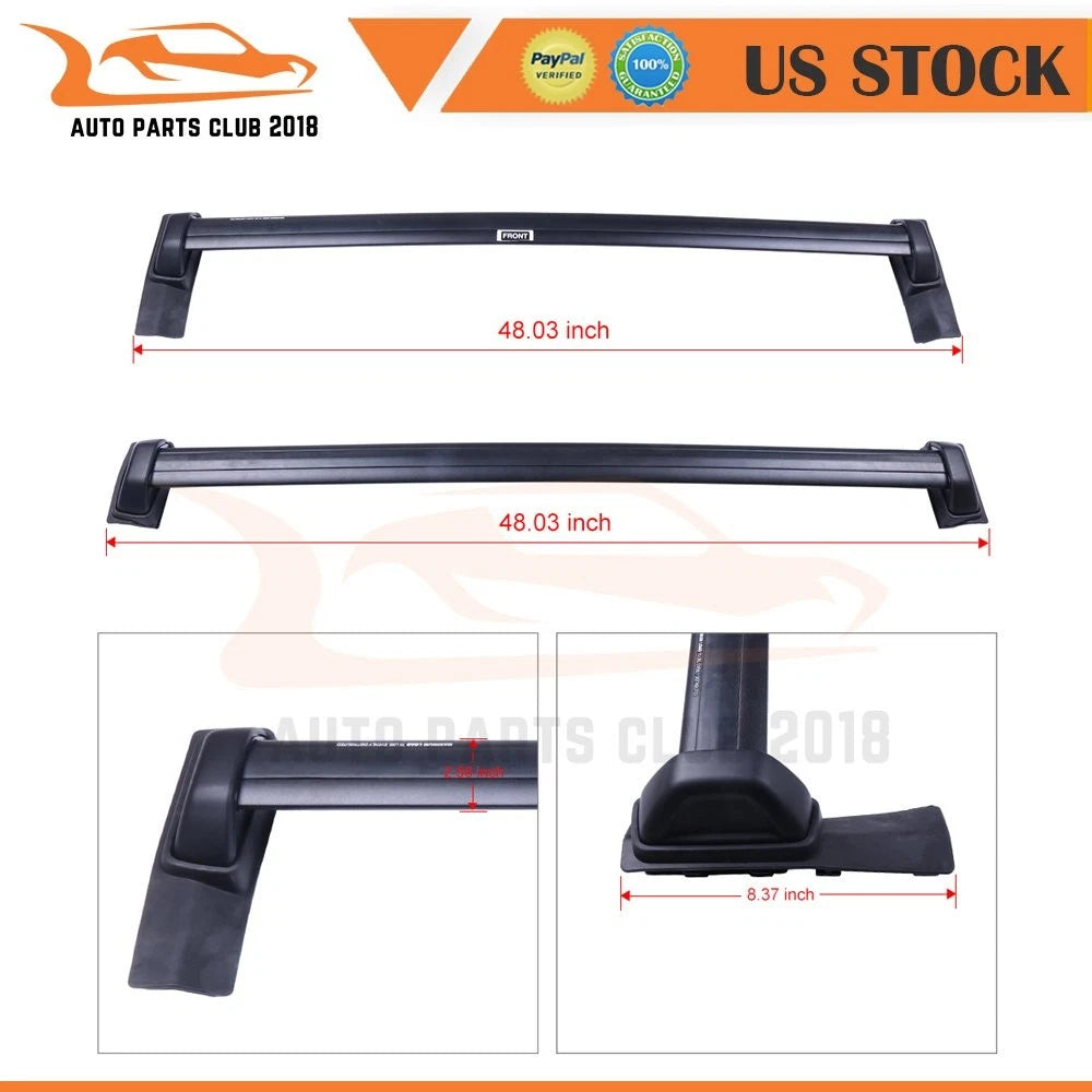 1 Pair Black Roof Rack Cross Bars for Honda Element (2003–2011)
