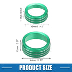 Set of 3 AC Radio Switch Knob Cover Decals for Dodge Durango (2014–2020) Green