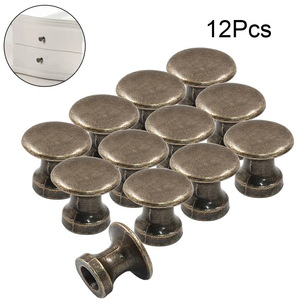 12Pcs Zinc Alloy Antique Furniture Pull Handle Knob for Cabinets & Drawers