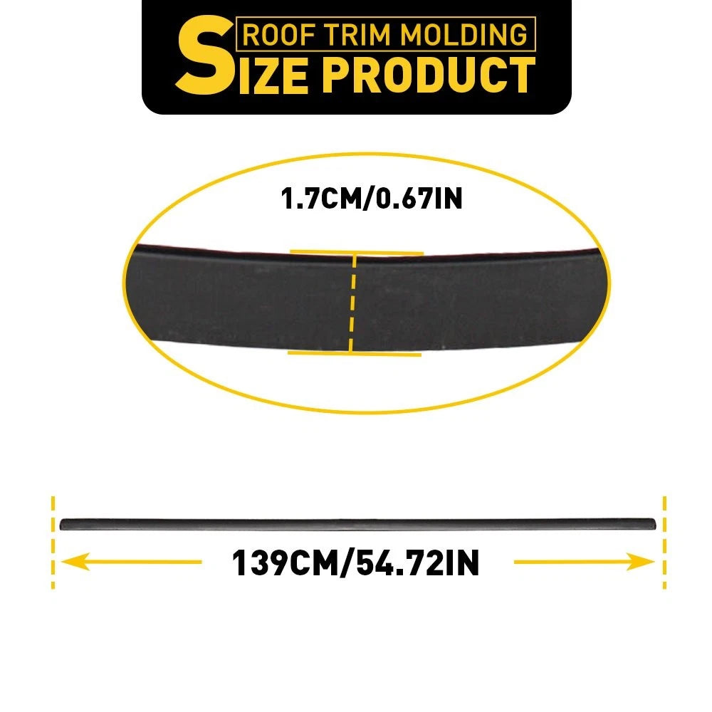 Set of 2 Roof Drip Moulding Trim for Toyota Yaris Sedan (2007–2011)