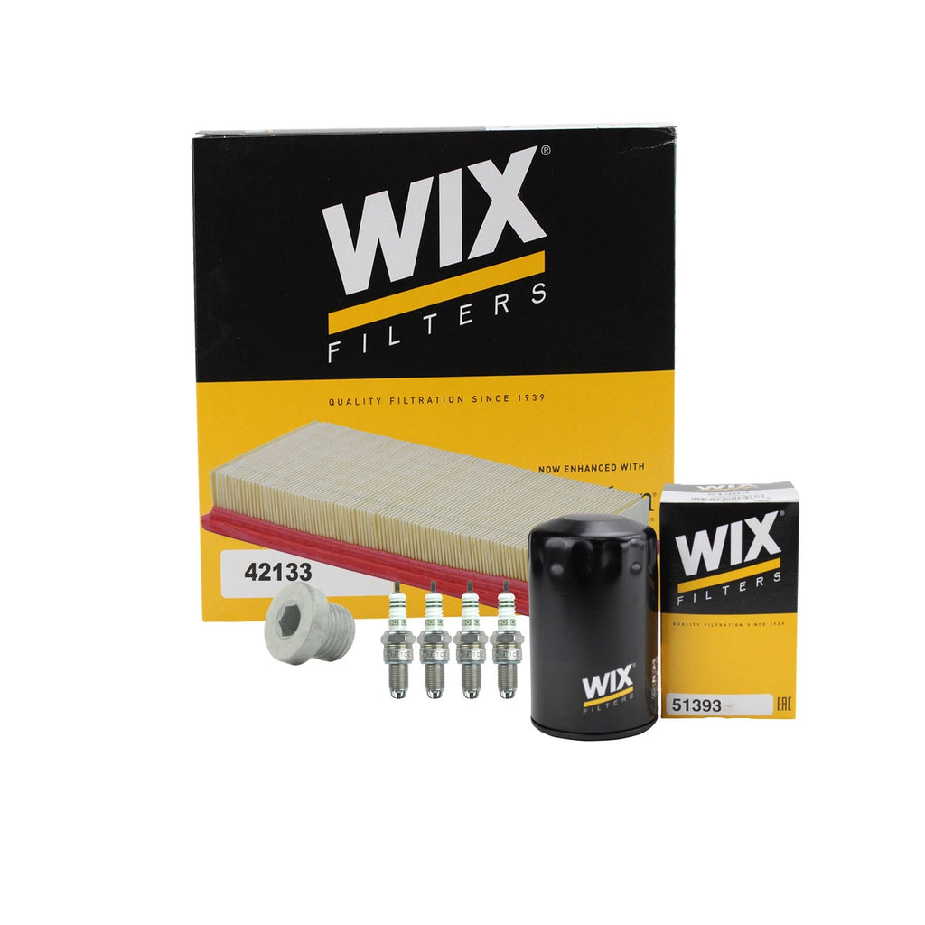 Wix Engine Air Oil Filters & Bosch 4 Nickel Spark Plugs Kit for Audi 4000 (1980–1987)