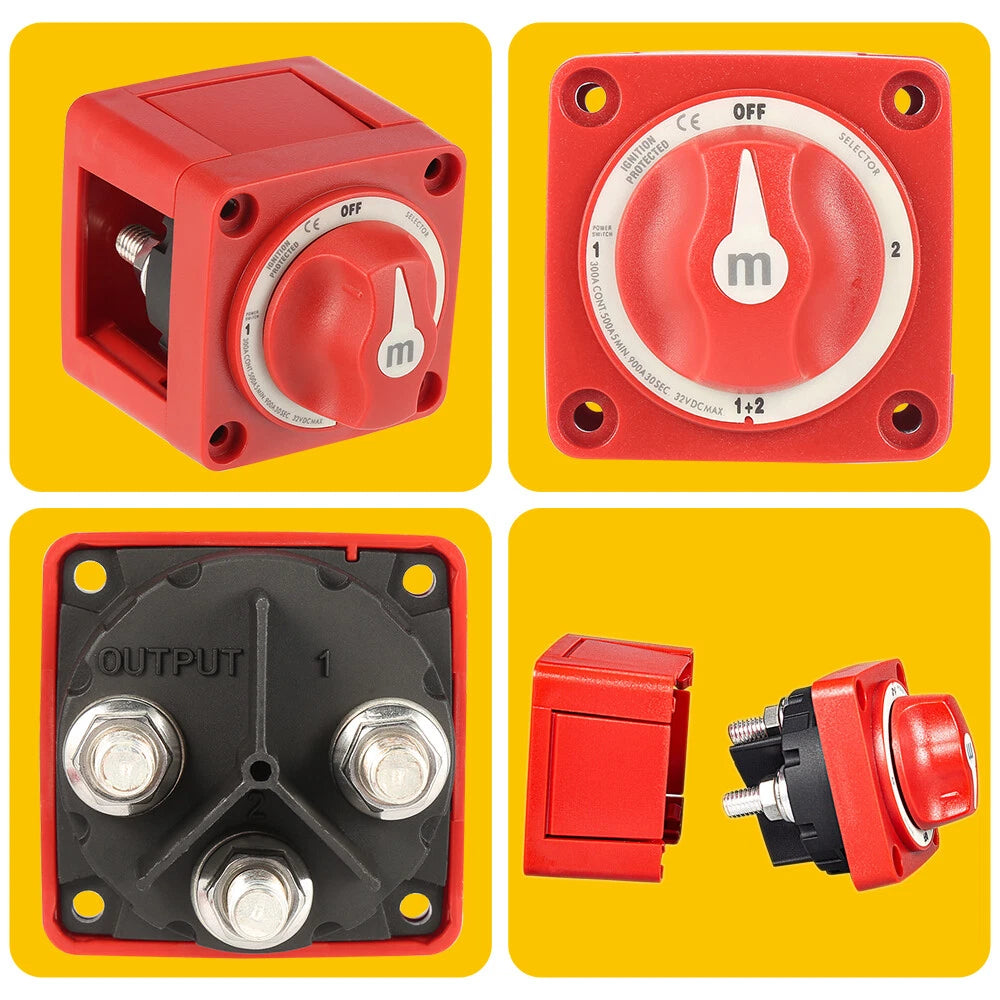 Dual Battery Selector Switch for Marine Boat Truck (4 Position)