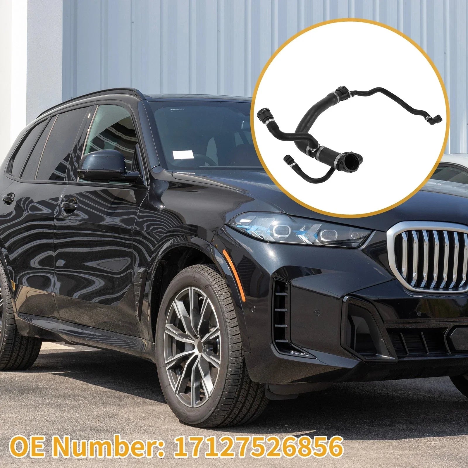 Radiator Hose BMW X5 E53 4.4i Rubber Black 1 Pc (2003-2006)