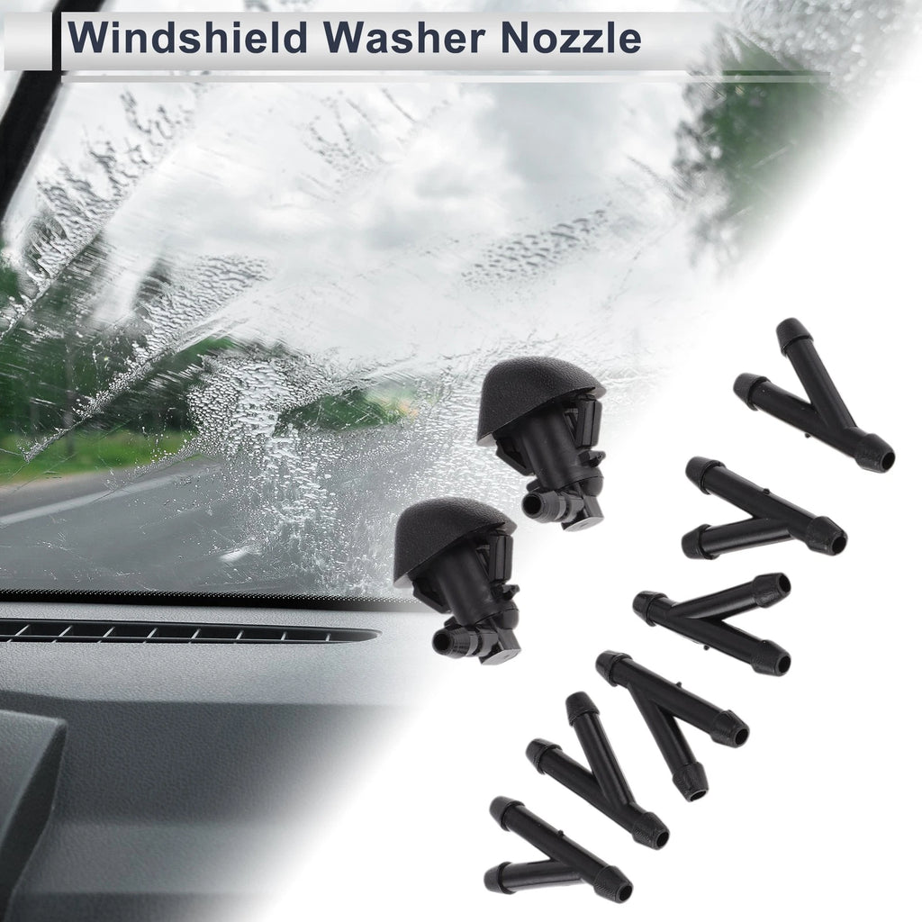 Washer Nozzle Set of 6 w/ Hose Connector for Honda 
