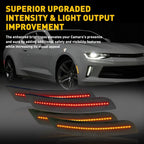 Set of 4 LED Smoked Side Marker Lights for Chevy Camaro (2016–2021)