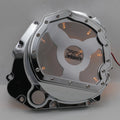 Yellow LED Chrome Engine Clutch Cover for Suzuki GSXR 600 750 1000 (2001–2005)
