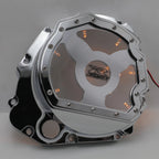 Yellow LED Chrome Engine Clutch Cover for Suzuki GSXR 600 750 1000 (2001–2005)