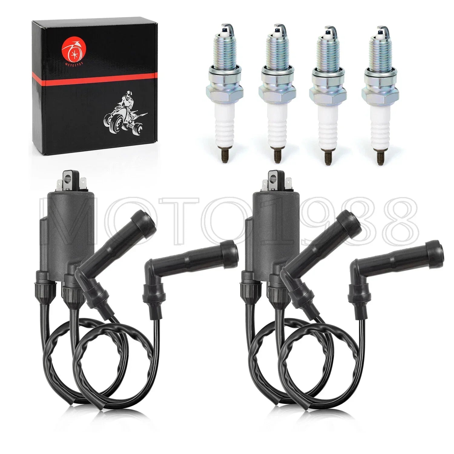 Ignition Coil Spark Plug W/ Cap Kit for HONDA Goldwing GL1100I (1980–1981)