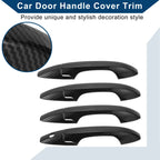 Car Door Handle Cover Trim for Honda CR-V (2007–2011) Carbon Fiber Black