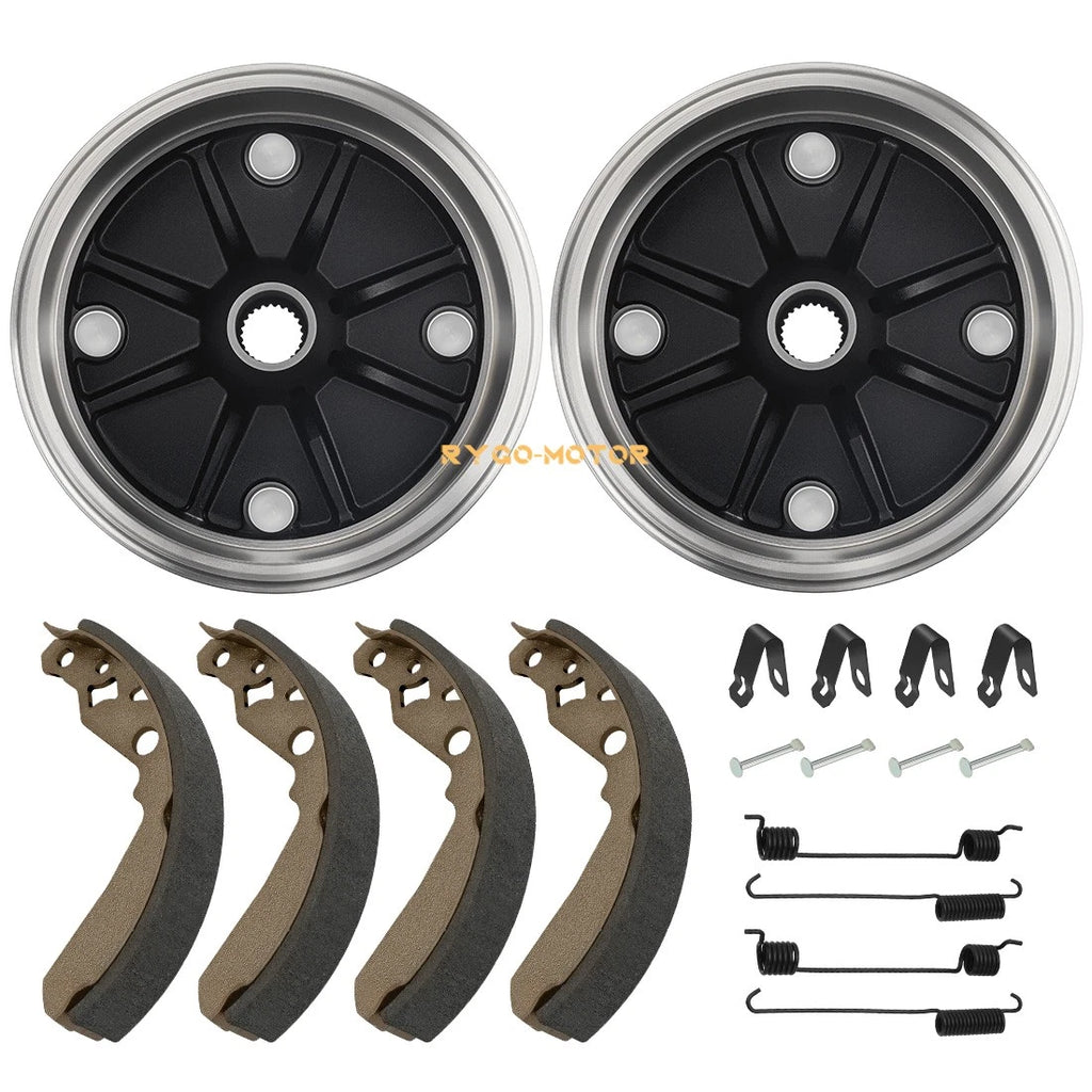 Set of 2 Rear Wheel Brake Drum & Shoes for Kawasaki Mule 550 (1997–2004)