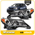 2X Headlight Assembly for Toyota RAV4 (2013–2015) Black Amber Housing