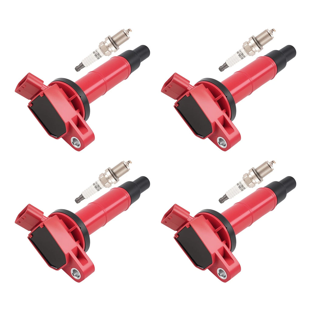 4X Ignition Coil + Iridium Spark Plug for Toyota Solara Camry 2.4L (2002–2011)