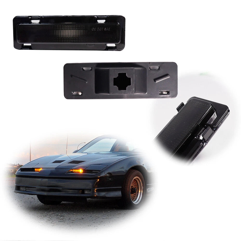 Smoked Front Side Marker Lights for Chevy Camaro Pontiac Firebird (1985–1992)