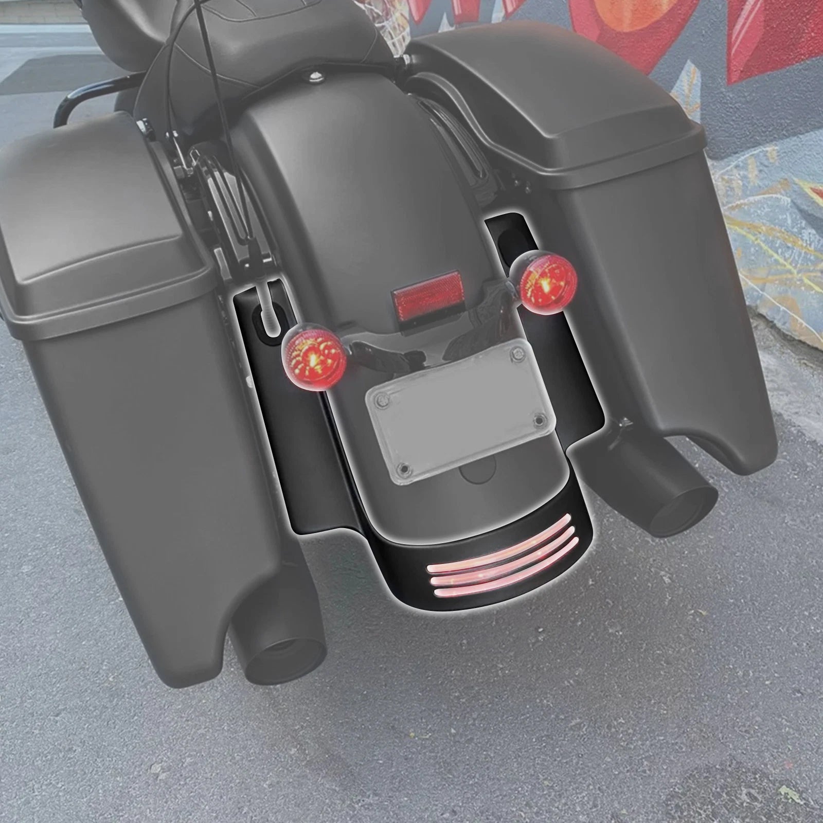 Matte Black Rear Fender Fascia for Harley Touring Electra Road Glide (2014–UP)