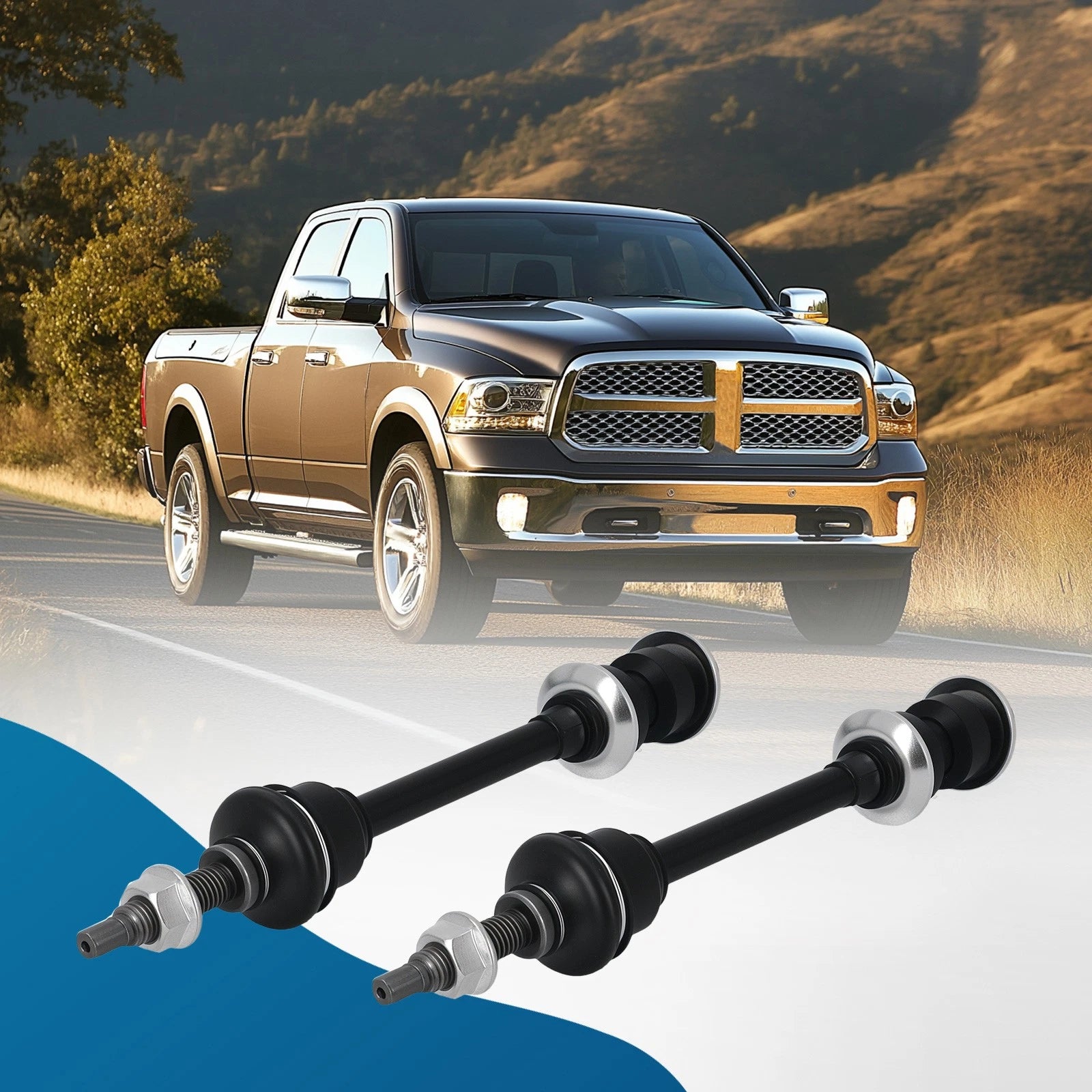 2X Front Sway Bar End Links for Dodge Ram 1500 Classic (2006–2024)