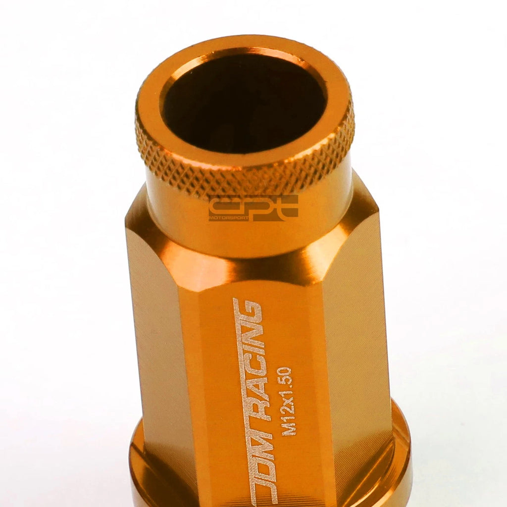 20X M12 X 1.5 Locking Lug Nuts for Racing Wheels - Acorn Tuner - Orange