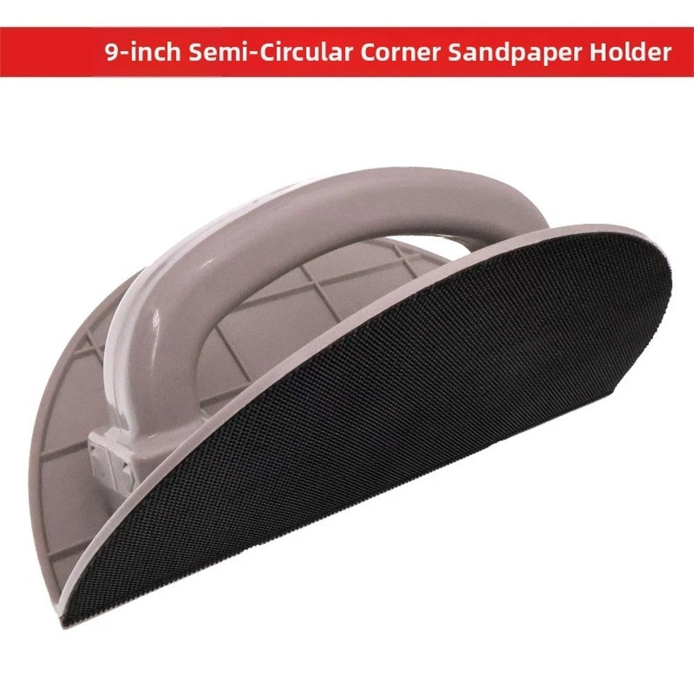 9 Inch Sandpaper Holder for Tight Spaces (SEMI Circle Shape Design)