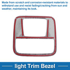 Front Row Light Trim Bezel for Honda N-BOX (2023) Black Wood Grain