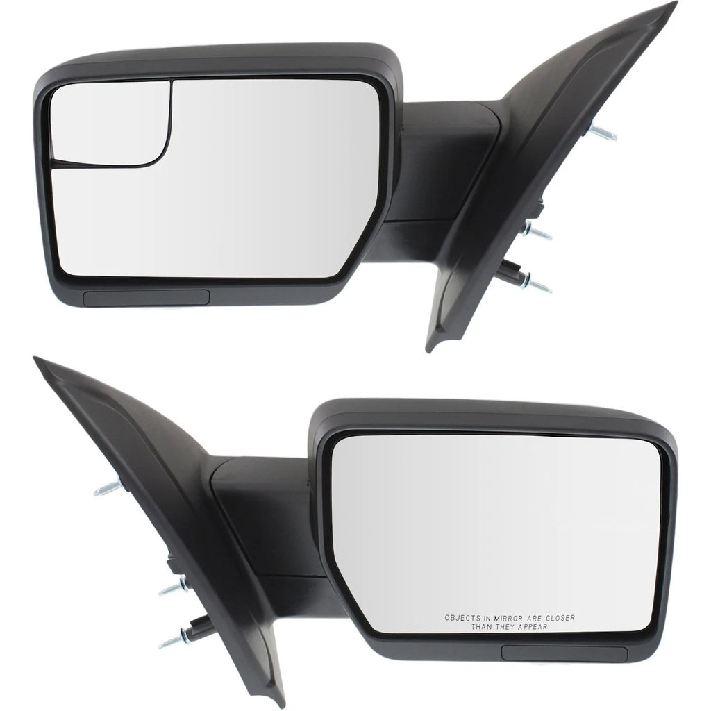 Set of 2 Manual Folding Power Mirrors for Ford F-150 (2011–2014)