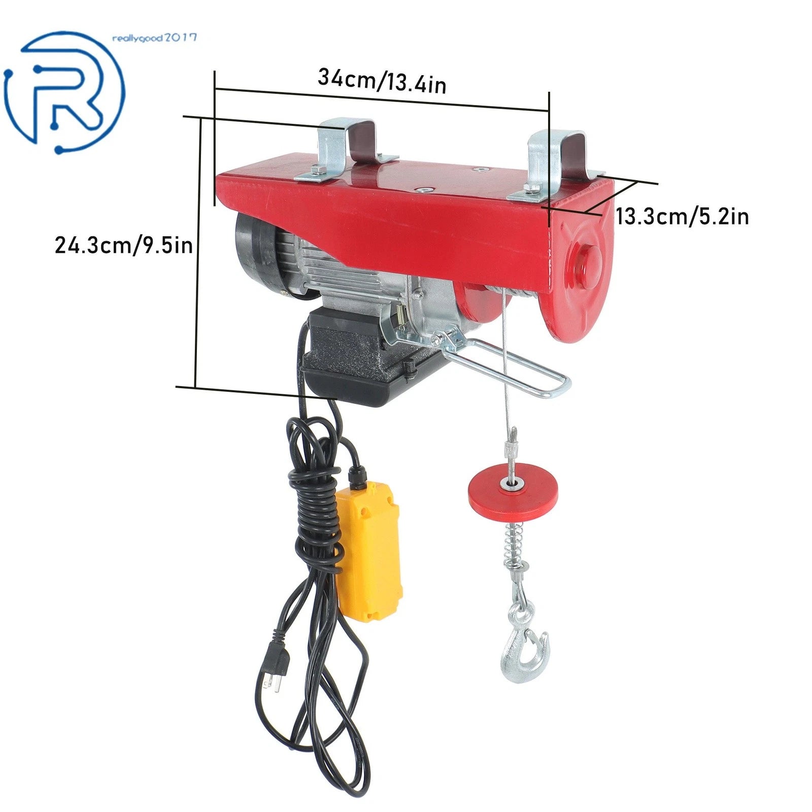 Electric Hoist PA200 for 440lbs Capacity with 14 FT Wired Remote Control