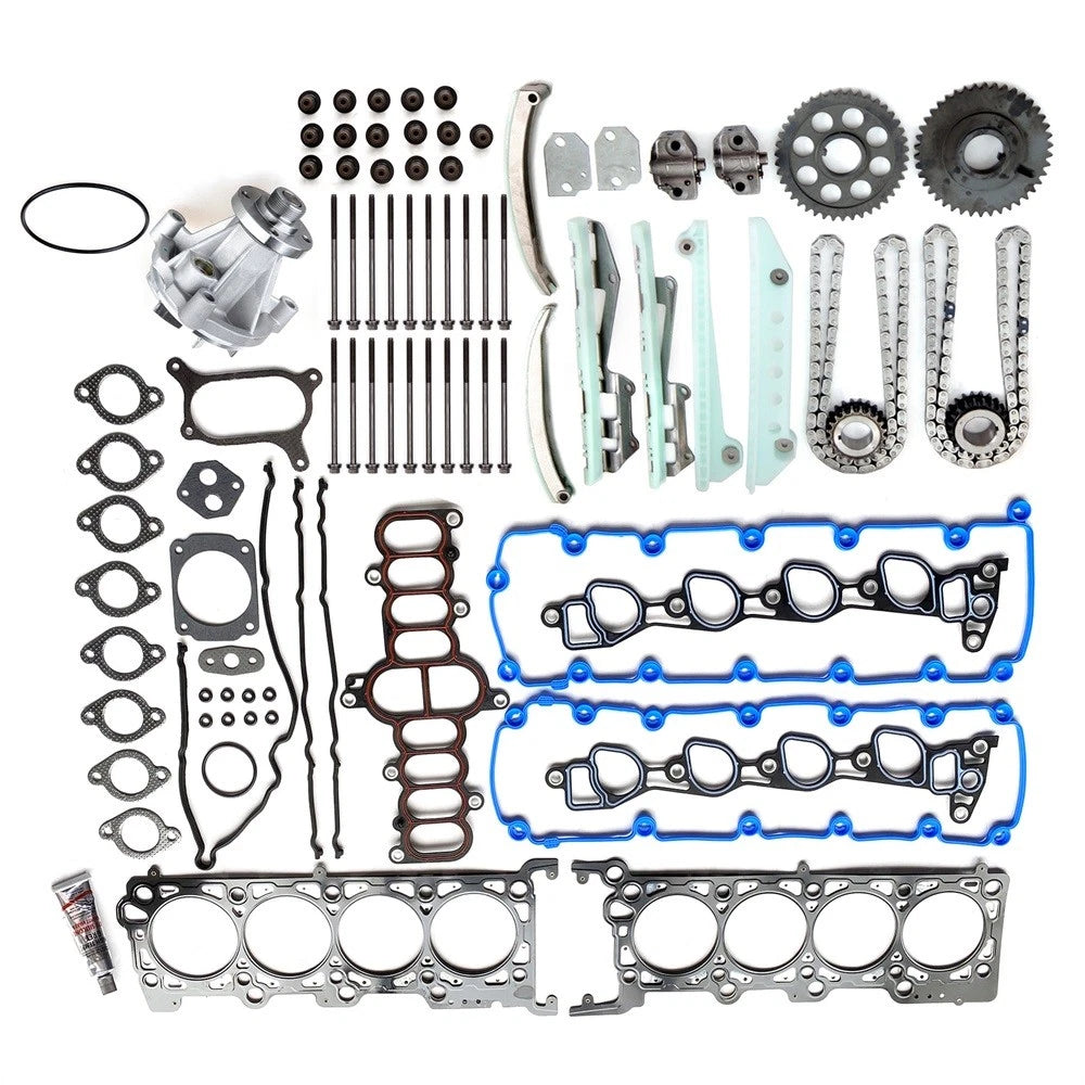 Head Gasket Bolts Set, Timing Chain Kit, Water Pump for Ford F-150 (1997–1999)