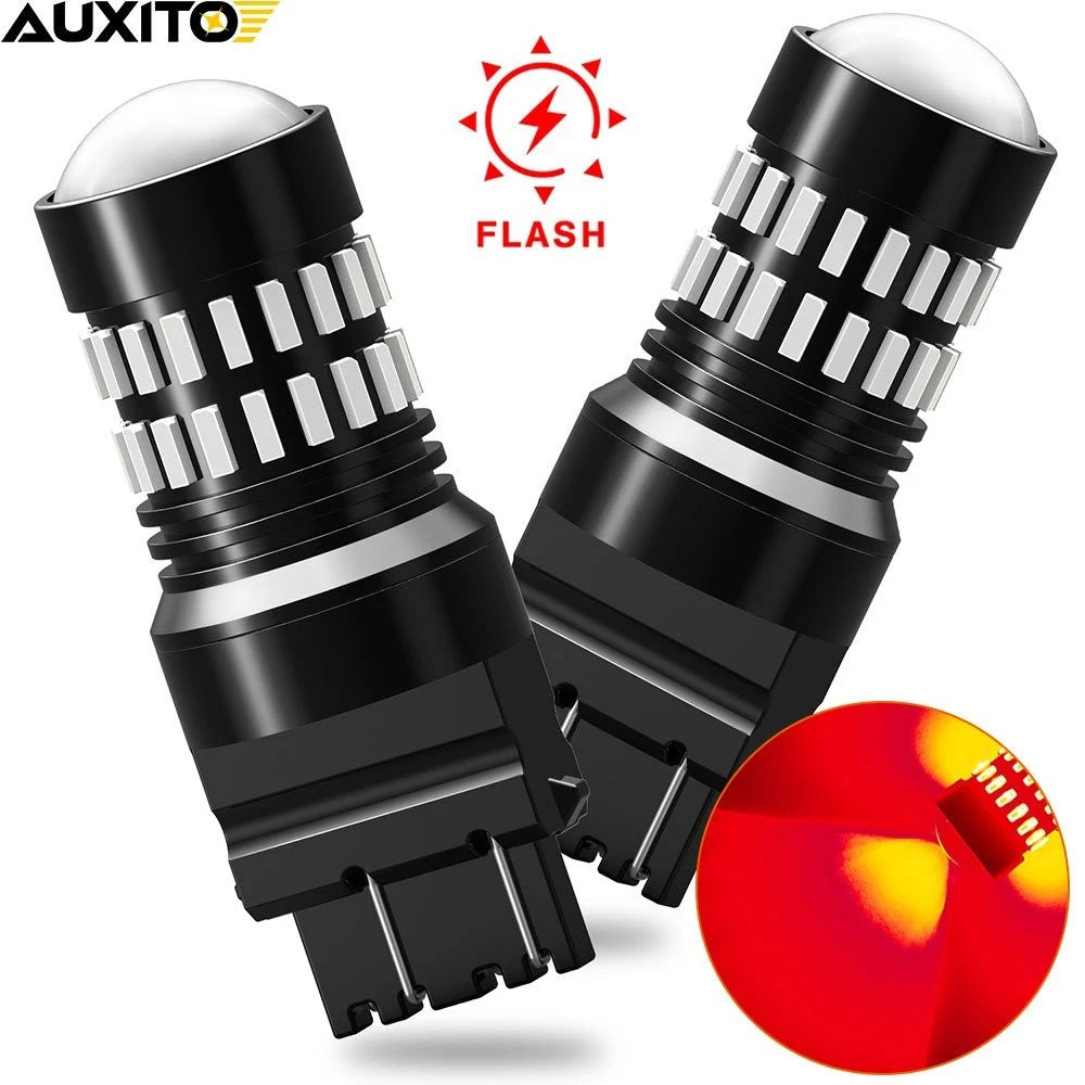 2X 3157 Strobe LED Flashing Brake Parking Safety Warning Bulbs for Vehicles
