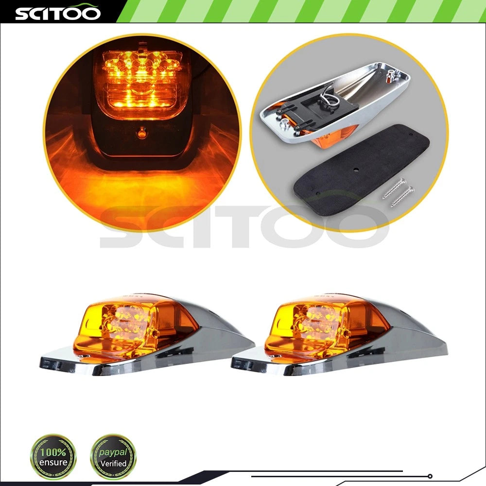 2X LED Amber Side Marker Lights for Freightliner Peterbilt Western Star