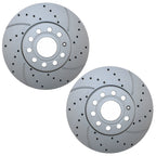 2X Front Drilled Coat 288mm Brake Rotors for A3 Beetle Jetta (2000–2006)